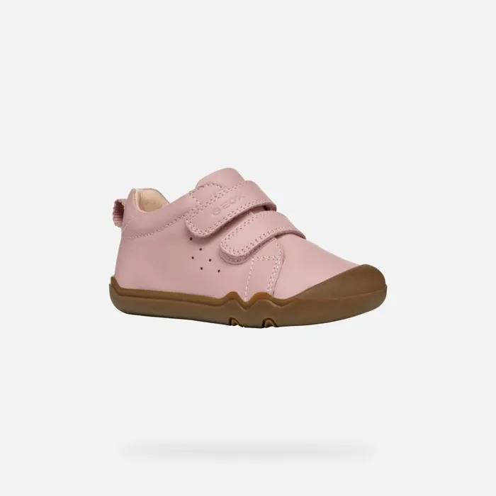 Kids Geox First Steps STEPPIEUP BABY Old Rose Barefoot Old Rose