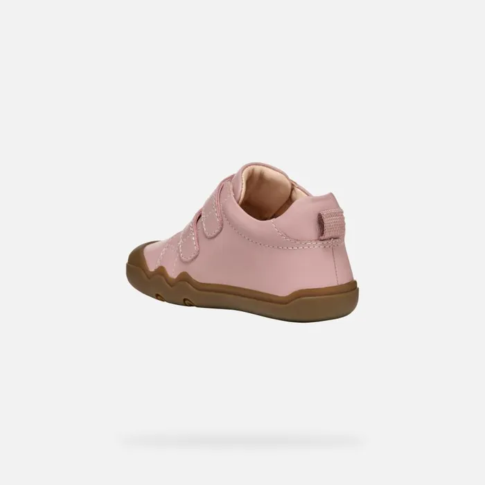 Kids Geox First Steps STEPPIEUP BABY Old Rose Barefoot Old Rose
