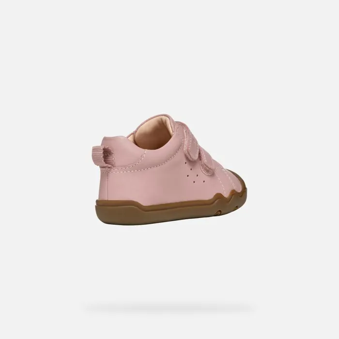 Kids Geox First Steps STEPPIEUP BABY Old Rose Barefoot Old Rose