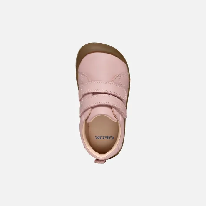 Kids Geox First Steps STEPPIEUP BABY Old Rose Barefoot Old Rose