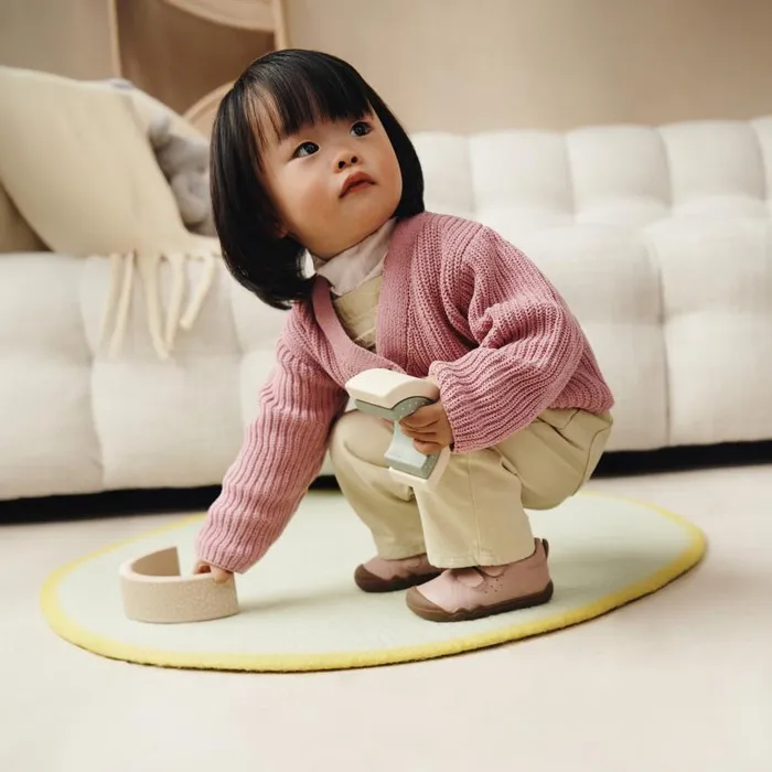 Kids Geox First Steps STEPPIEUP BABY Old Rose Barefoot Old Rose