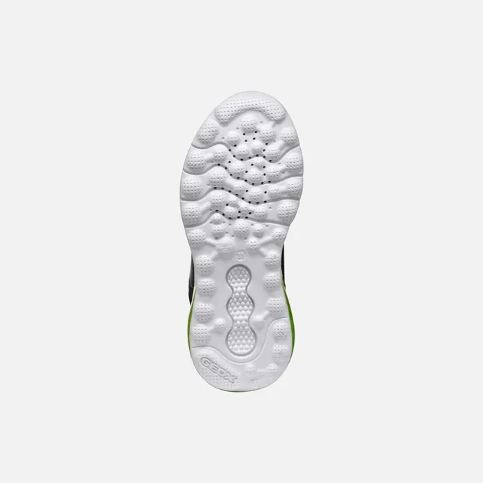 Kids Geox Sneakers ACTIVART ILLUMINUS JUNIOR BlackLime Low Top Sneakers Blacklime