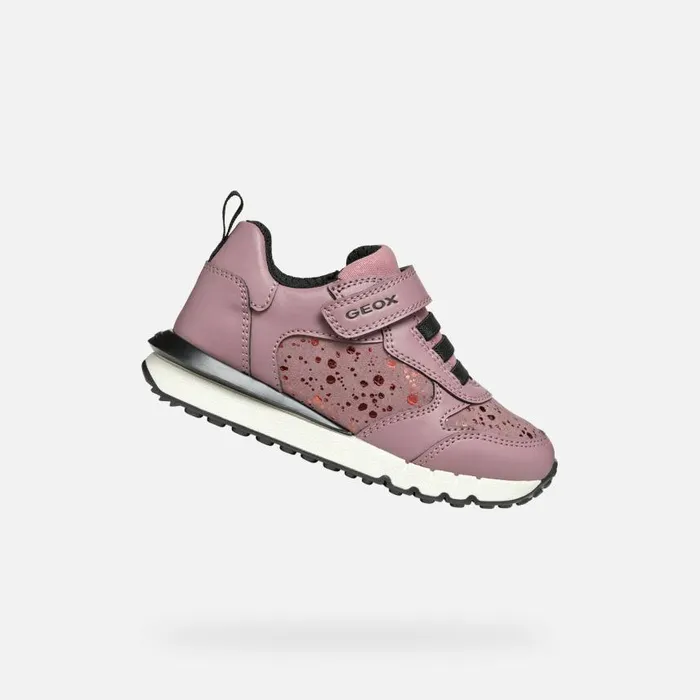 Kids Geox Sneakers FASTICS GIRL Dark Pink Low Top Sneakers Dark Pink