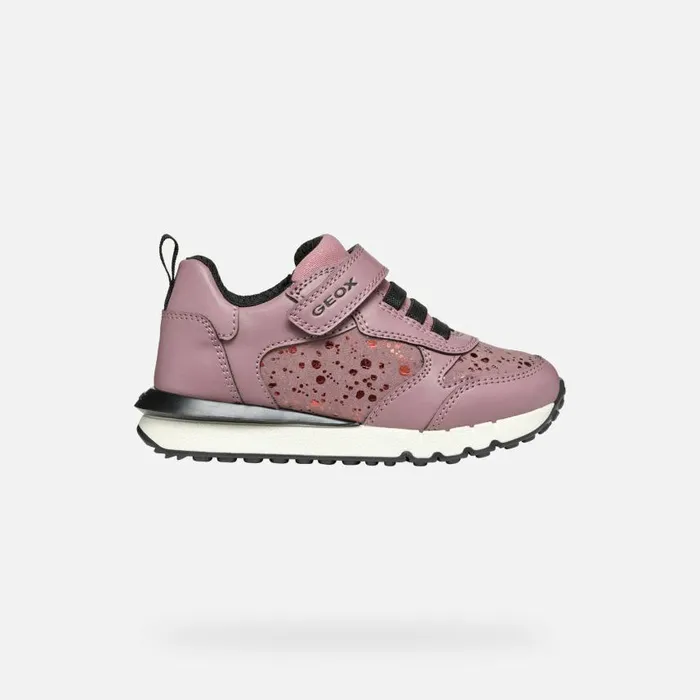 Kids Geox Sneakers FASTICS GIRL Dark Pink Low Top Sneakers Dark Pink