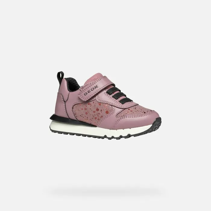 Kids Geox Sneakers FASTICS GIRL Dark Pink Low Top Sneakers Dark Pink