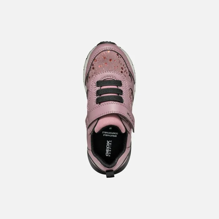 Kids Geox Sneakers FASTICS GIRL Dark Pink Low Top Sneakers Dark Pink