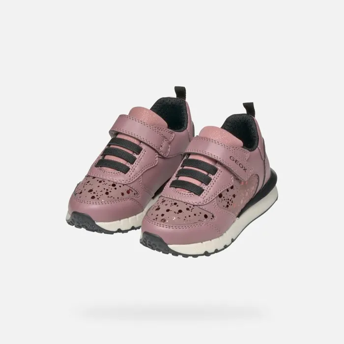 Kids Geox Sneakers FASTICS GIRL Dark Pink Low Top Sneakers Dark Pink