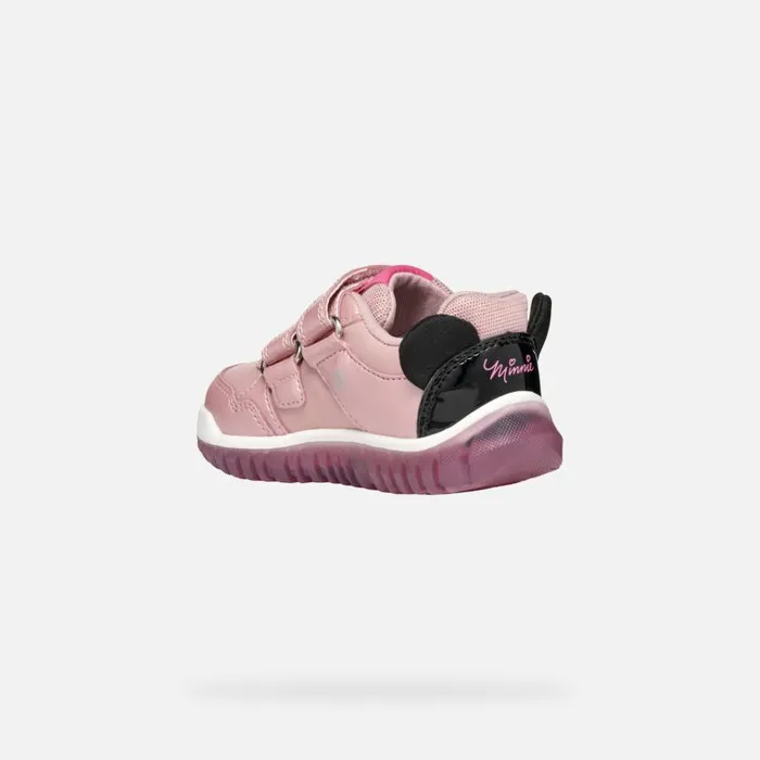 Kids Geox Sneakers LIGHTYLOO BABY Old RoseBlack Minnie Old Roseblack