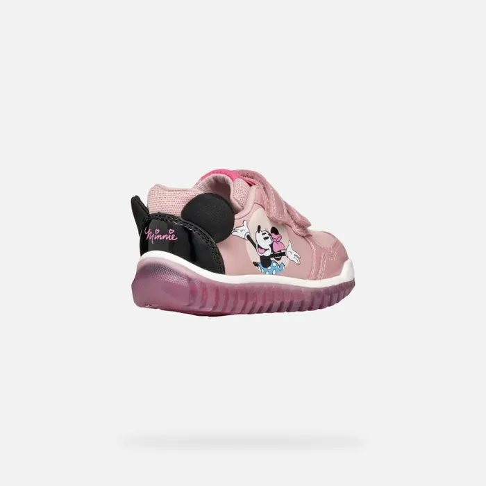 Kids Geox Sneakers LIGHTYLOO BABY Old RoseBlack Minnie Old Roseblack
