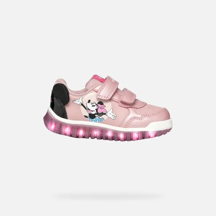 Kids Geox Sneakers LIGHTYLOO BABY Old RoseBlack Minnie Old Roseblack