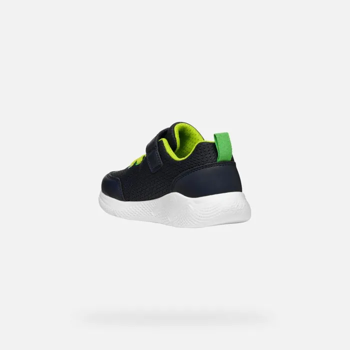 Kids Geox Sneakers SPRINTYE BOY NavyLime Low Top Sneakers Navylime