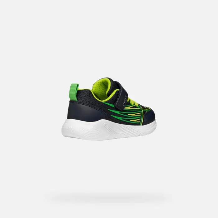 Kids Geox Sneakers SPRINTYE BOY NavyLime Low Top Sneakers Navylime