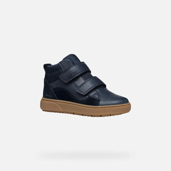 Kids Geox Sneakers THELEVEN ABX BOY NavyCaramel Waterproof Trainers Navycaramel