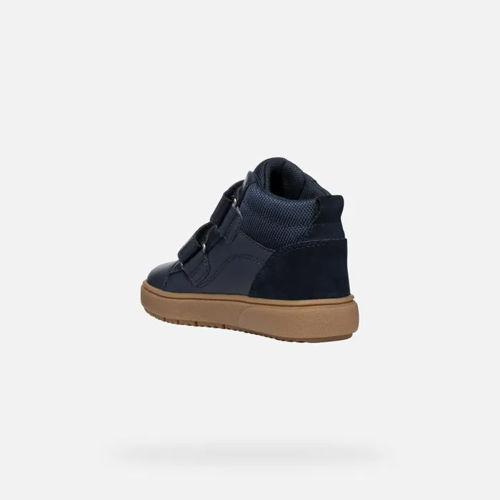 Kids Geox Sneakers THELEVEN ABX BOY NavyCaramel Waterproof Trainers Navycaramel