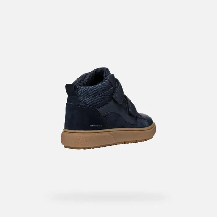 Kids Geox Sneakers THELEVEN ABX BOY NavyCaramel Waterproof Trainers Navycaramel
