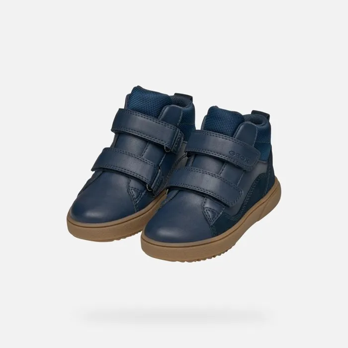 Kids Geox Sneakers THELEVEN ABX BOY NavyCaramel Waterproof Trainers Navycaramel