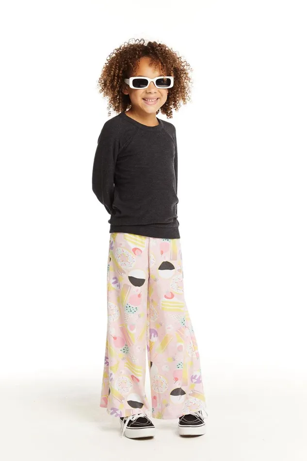 Kids Girls Chaser Brand Blouson Sleeve Licorice Raglan Pullover