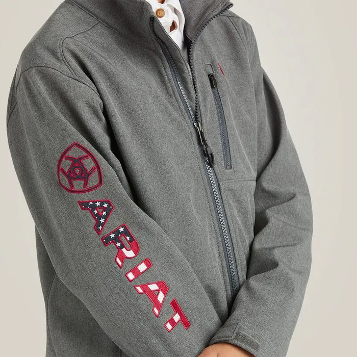 Kids Jackets and Vests Ariat Logo 20 Softshell Jacket Charcoalandamericana