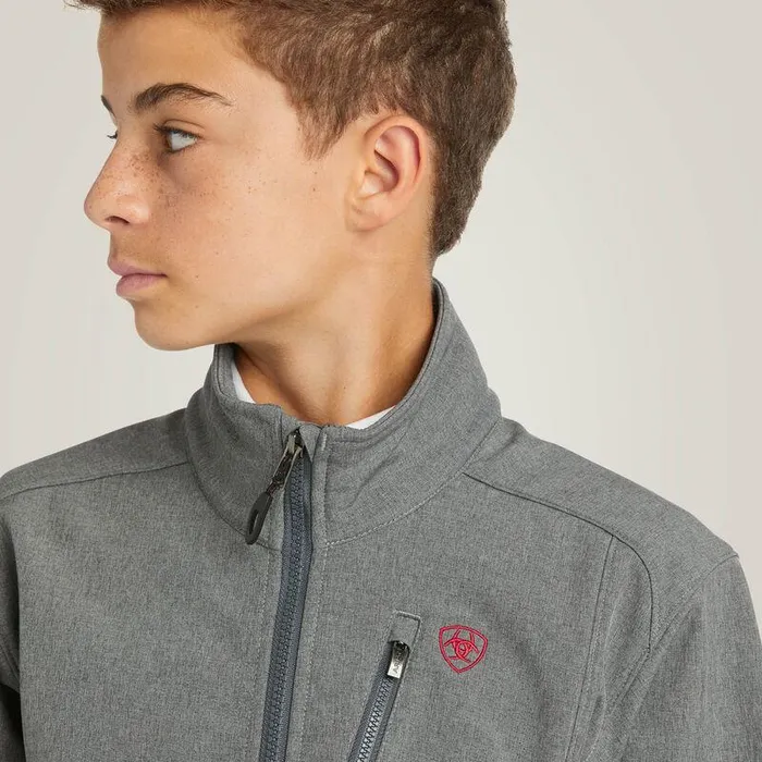 Kids Jackets and Vests Ariat Logo 20 Softshell Jacket Charcoalandamericana