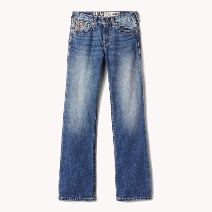 Kids Jeans Ariat B4 Relaxed Boundary Boot Cut Jean Dakota