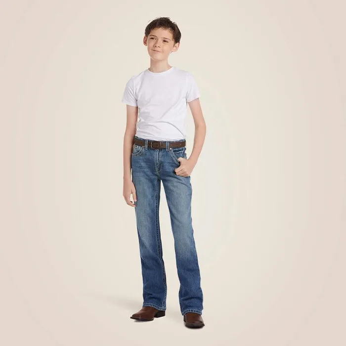Kids Jeans Ariat B4 Relaxed Boundary Boot Cut Jean Dakota