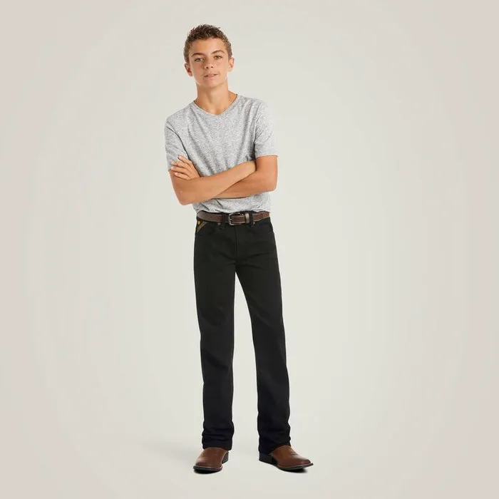 Kids Jeans Ariat B5 Slim Stretch Legacy Straight Jean Black