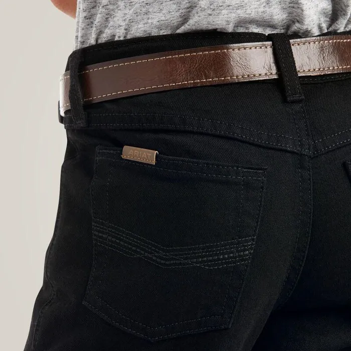 Kids Jeans Ariat B5 Slim Stretch Legacy Straight Jean Black