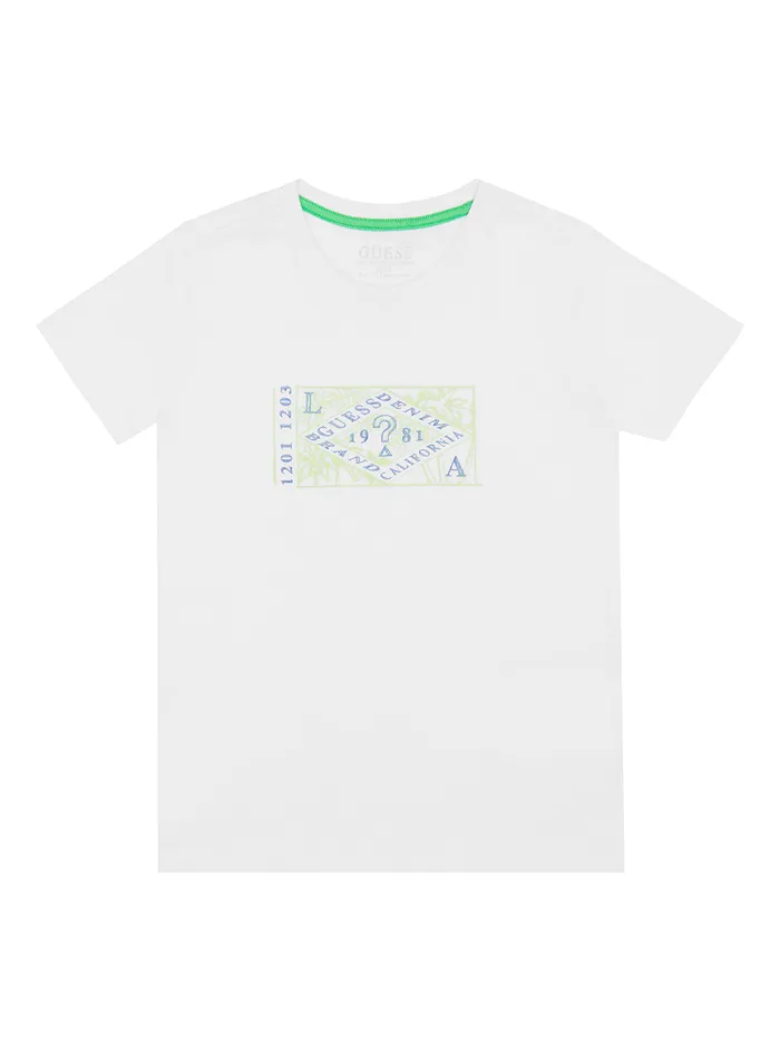 Kids Little Boy GUESS White Tree Logo Tshirt 27