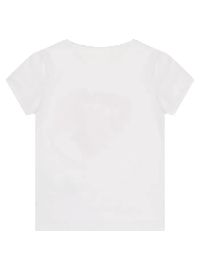 Kids Little Girl GUESS White Pink Guess Girl Logo Tshirt 27