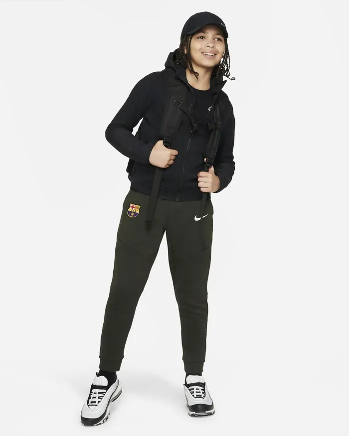 Kids Nike All Clothing FC Barcelona Tech Fleece Sequoiawhite