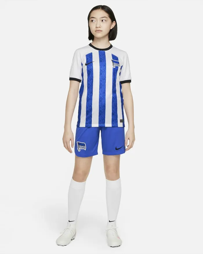 Kids Nike All Clothing Hertha BSC 202223 Stadium Home Whitehyper Royalsport Royalblack