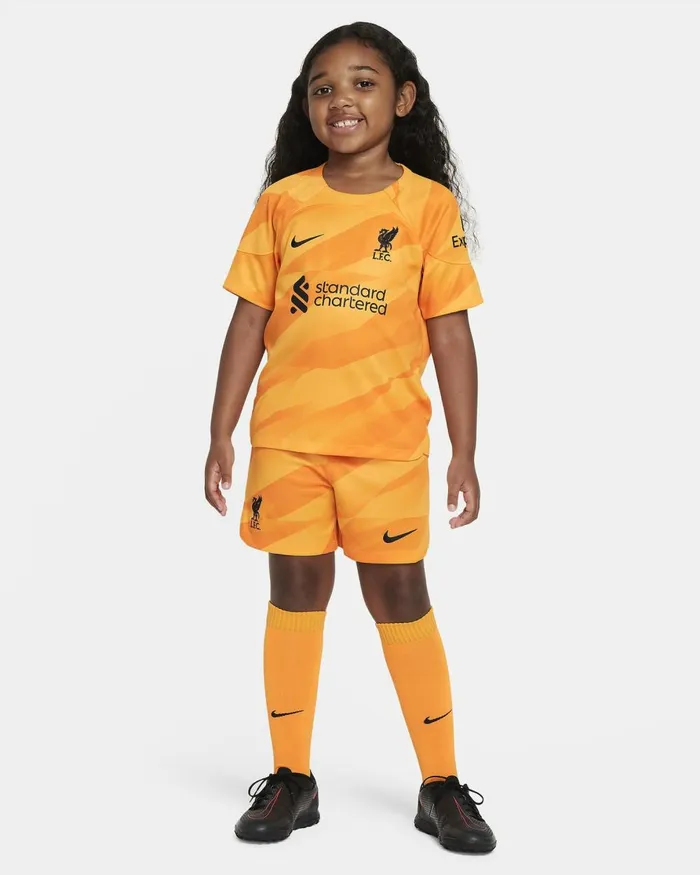 Kids Nike All Clothing Liverpool FC 202324 Goalkeeper Taxivivid Orangeblack