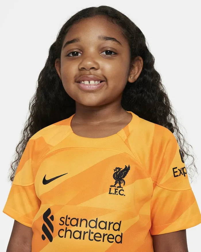 Kids Nike All Clothing Liverpool FC 202324 Goalkeeper Taxivivid Orangeblack