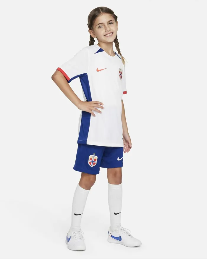 Kids Nike All Clothing Norway 2023 Stadium HomeAway Global Bluewhite