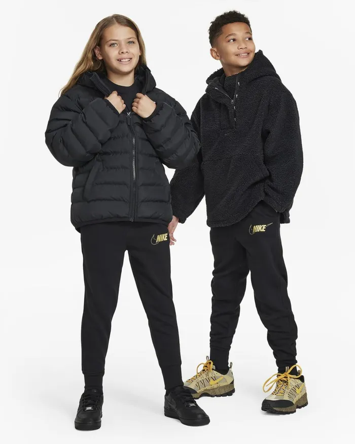 Kids Nike All Clothing Sportswear Club Fleece Blackmetallic Gold