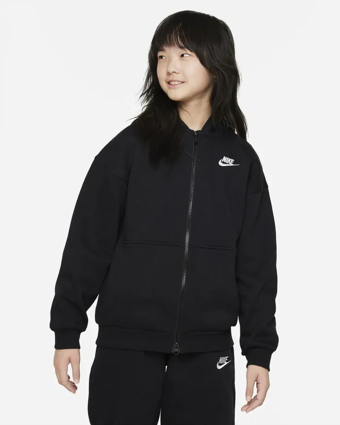 Kids Nike All Clothing Sportswear Club Fleece Blackwhite