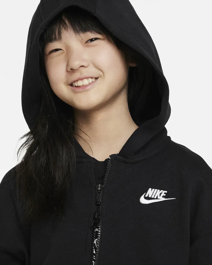 Kids Nike All Clothing Sportswear Club Fleece Blackwhite