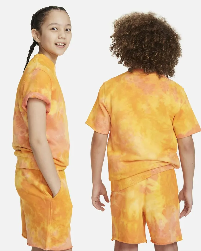 Kids Nike All Clothing Sportswear Club Fleece Vivid Orangesafety Orange