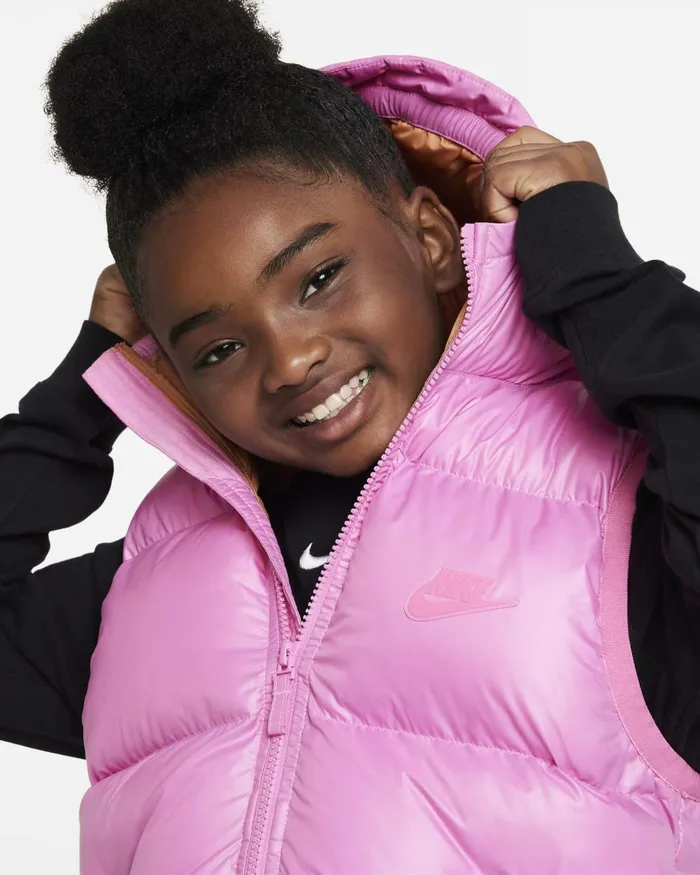 Kids Nike All Clothing Sportswear Heavyweight Synthetic Fill EasyOn Playful Pinkamber Brownpinksicle