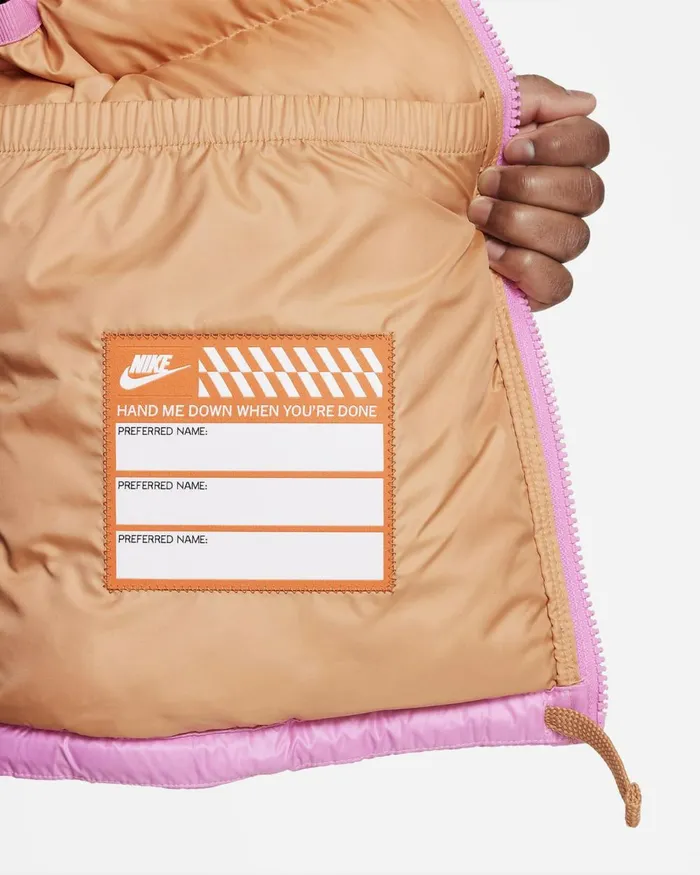 Kids Nike All Clothing Sportswear Heavyweight Synthetic Fill EasyOn Playful Pinkamber Brownpinksicle