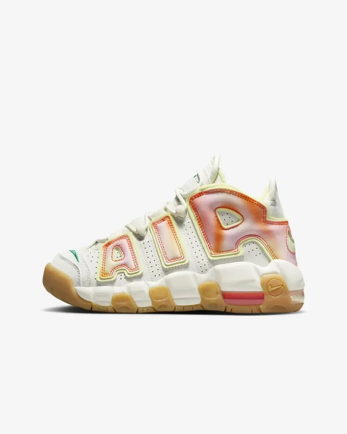 Kids Nike All Shoes Air More Uptempo Sailluminous Greengum Light Brownstadium Green