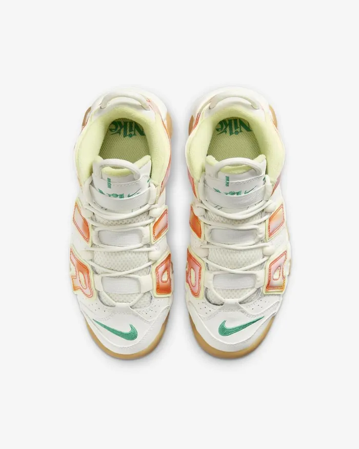 Kids Nike All Shoes Air More Uptempo Sailluminous Greengum Light Brownstadium Green