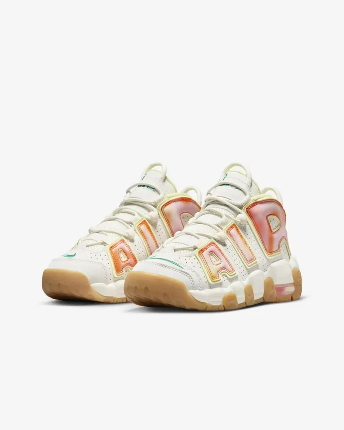 Kids Nike All Shoes Air More Uptempo Sailluminous Greengum Light Brownstadium Green