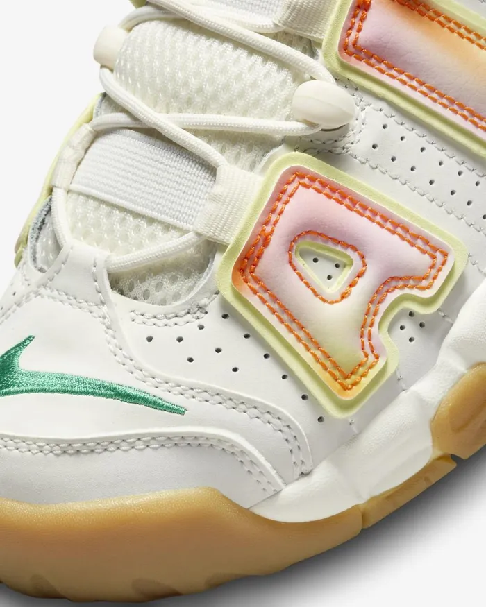 Kids Nike All Shoes Air More Uptempo Sailluminous Greengum Light Brownstadium Green