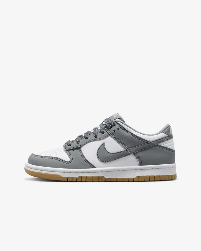 Kids Nike All Shoes Dunk Low Whitelight Iron Oregum Light Brownsmoke Grey