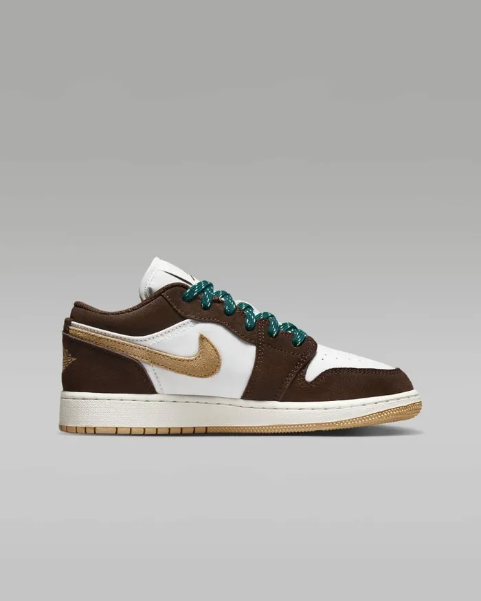 Kids Nike Jordan Air Jordan 1 Low SE Browntwinesailbrown