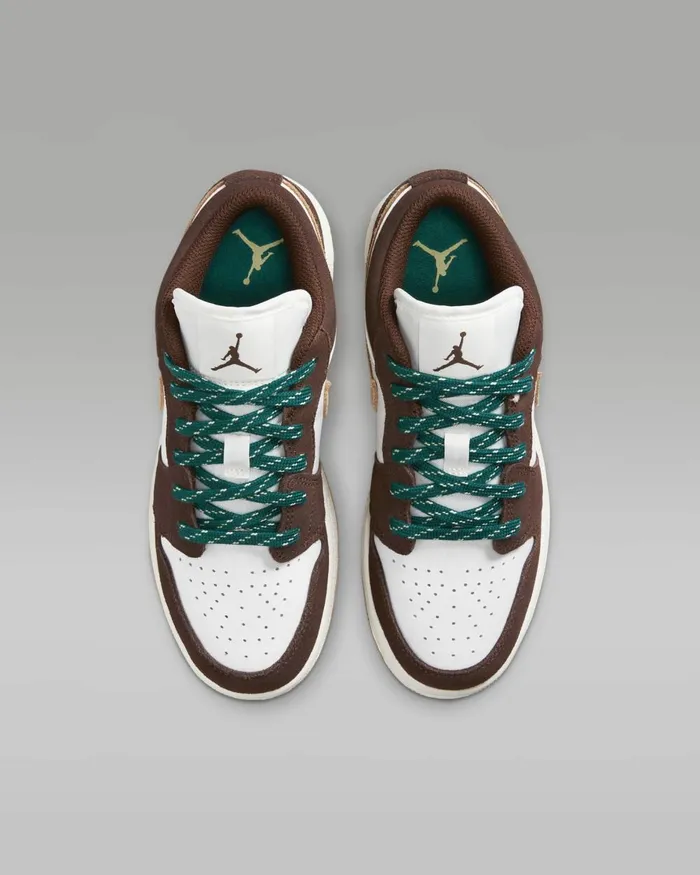 Kids Nike Jordan Air Jordan 1 Low SE Browntwinesailbrown