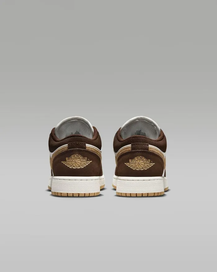 Kids Nike Jordan Air Jordan 1 Low SE Browntwinesailbrown