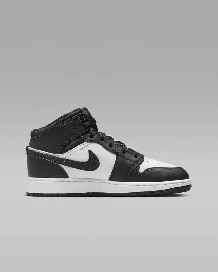 Kids Nike Jordan Air Jordan 1 Mid SE Offnoirwhiteblackblack