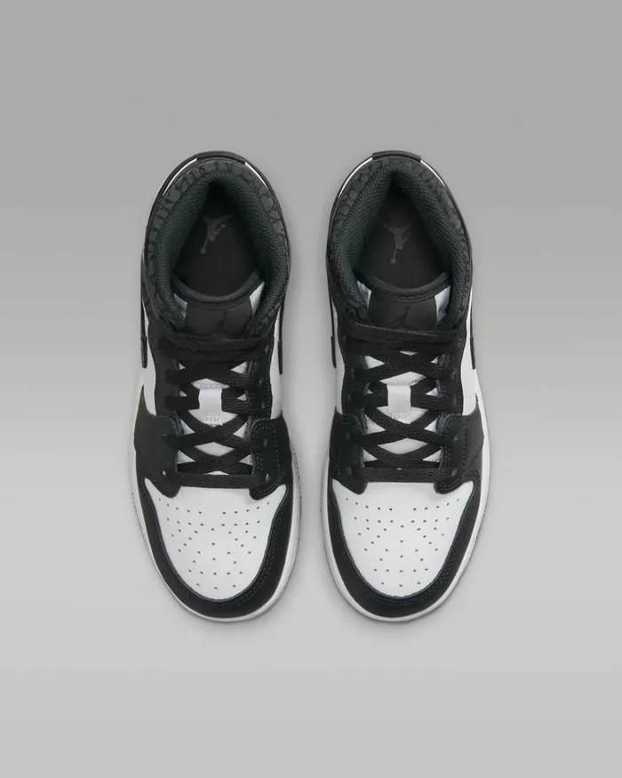 Kids Nike Jordan Air Jordan 1 Mid SE Offnoirwhiteblackblack